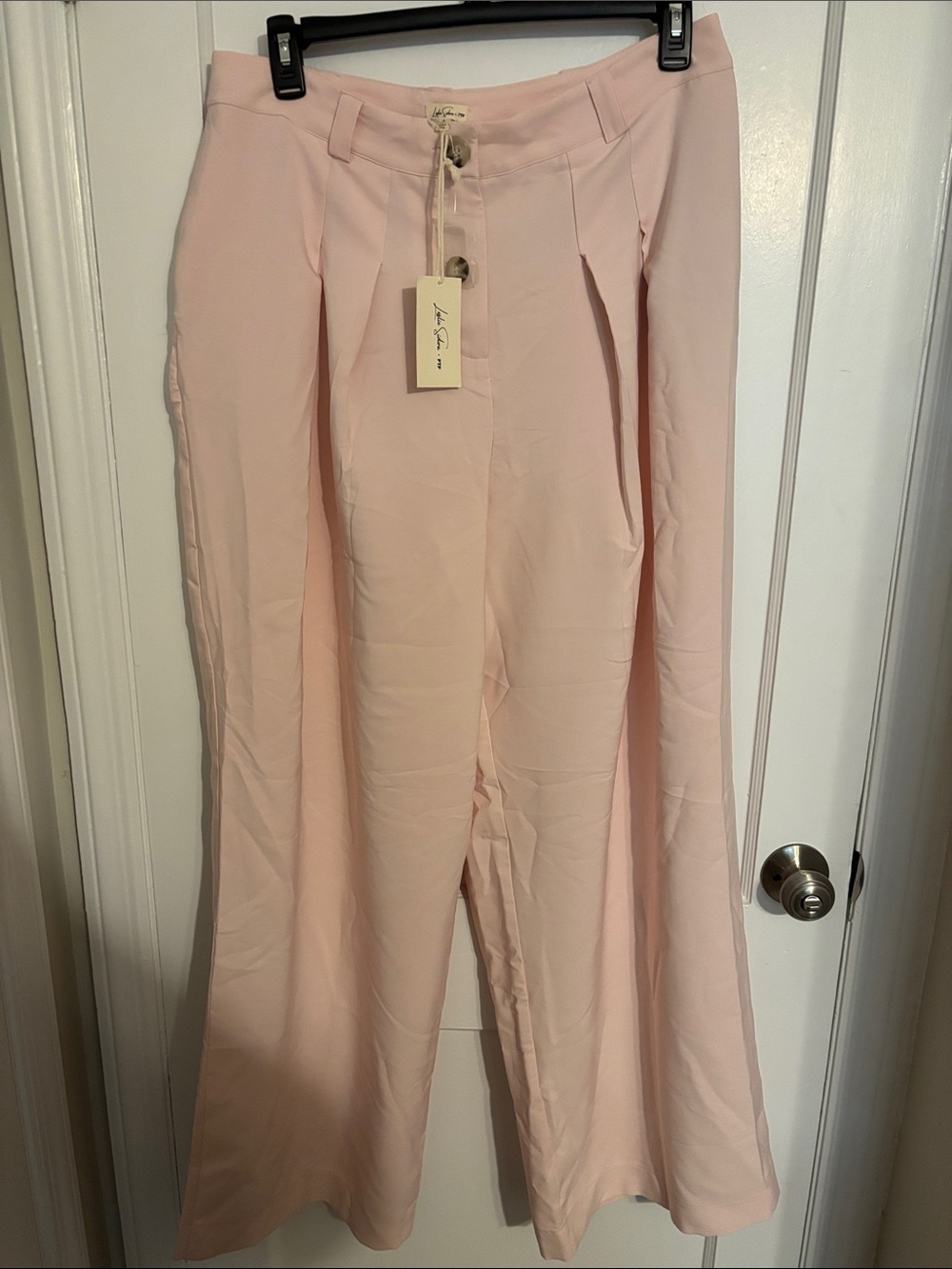 Fashion to Figure Wide-Leg Pants in Light Pink